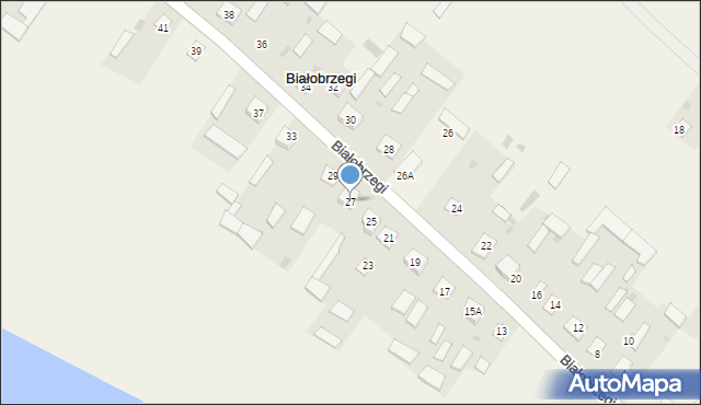 Białobrzegi, Białobrzegi, 27, mapa Białobrzegi