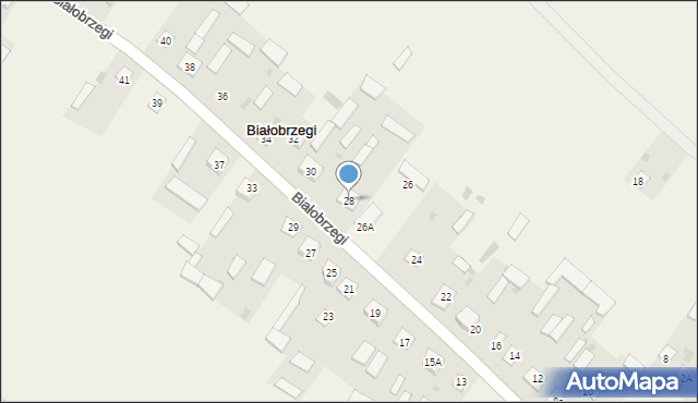 Białobrzegi, Białobrzegi, 28, mapa Białobrzegi