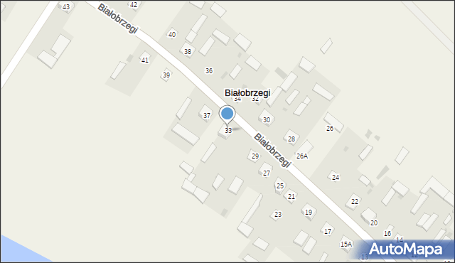 Białobrzegi, Białobrzegi, 33, mapa Białobrzegi