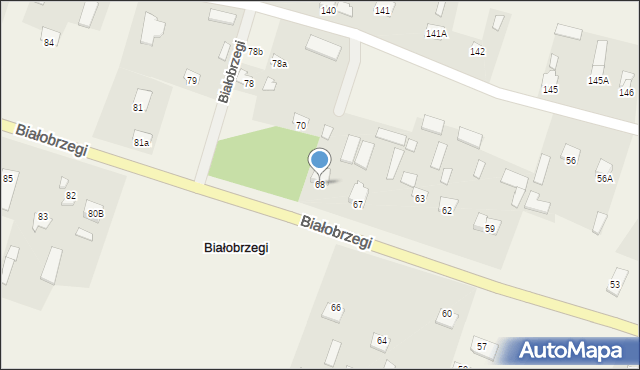 Białobrzegi, Białobrzegi, 68, mapa Białobrzegi