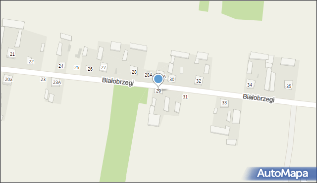 Białobrzegi, Białobrzegi, 29, mapa Białobrzegi