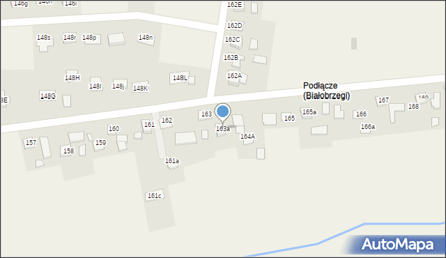 Białobrzegi, Białobrzegi, 163a, mapa Białobrzegi