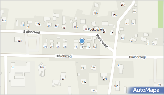 Białobrzegi, Białobrzegi, 19, mapa Białobrzegi