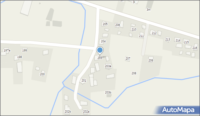 Białobrzegi, Białobrzegi, 203, mapa Białobrzegi