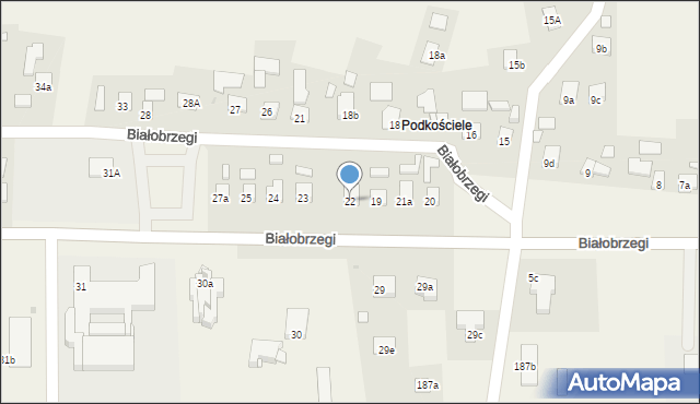 Białobrzegi, Białobrzegi, 22, mapa Białobrzegi