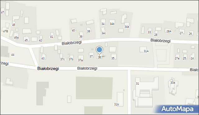 Białobrzegi, Białobrzegi, 36, mapa Białobrzegi
