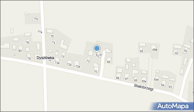 Białobrzegi, Białobrzegi, 71, mapa Białobrzegi