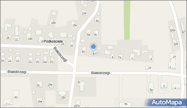 Białobrzegi, Białobrzegi, 9, mapa Białobrzegi