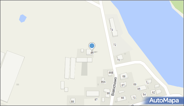 Białochowo, Białochowo, 85, mapa Białochowo
