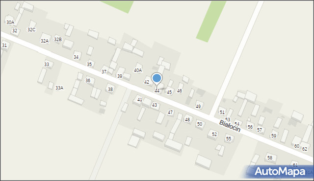 Białocin, Białocin, 44, mapa Białocin
