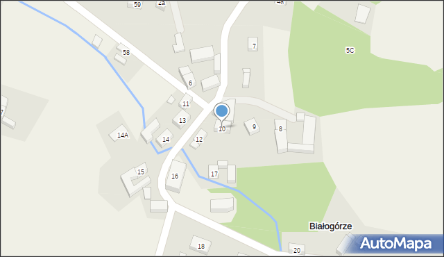 Białogórze, Białogórze, 10, mapa Białogórze