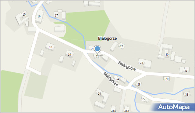 Białogórze, Białogórze, 21, mapa Białogórze