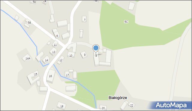 Białogórze, Białogórze, 8, mapa Białogórze