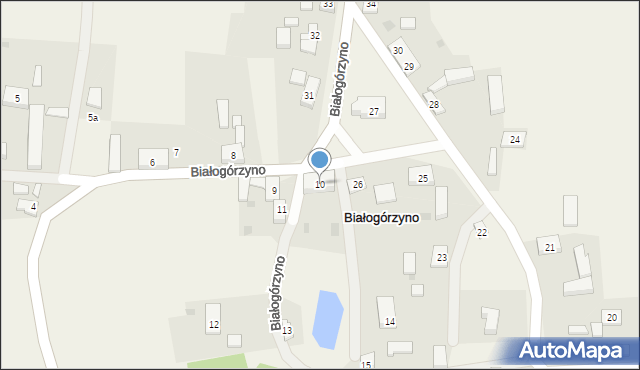 Białogórzyno, Białogórzyno, 10, mapa Białogórzyno