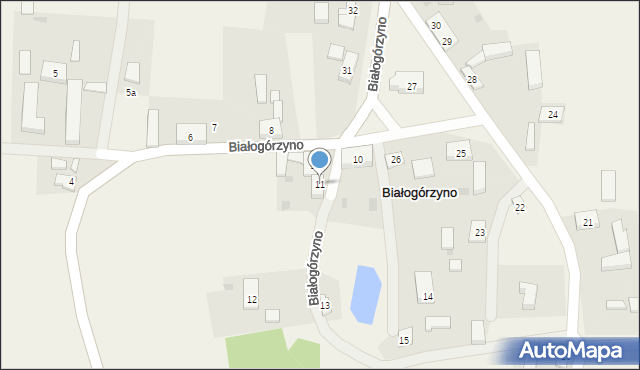 Białogórzyno, Białogórzyno, 11, mapa Białogórzyno