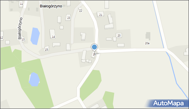 Białogórzyno, Białogórzyno, 16, mapa Białogórzyno