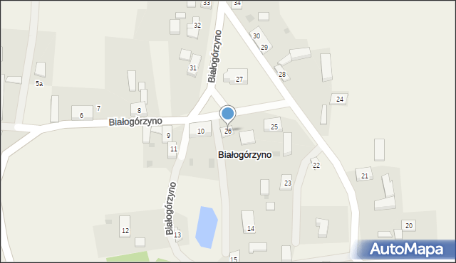 Białogórzyno, Białogórzyno, 26, mapa Białogórzyno