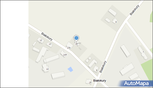 Białokury, Białokury, 10, mapa Białokury