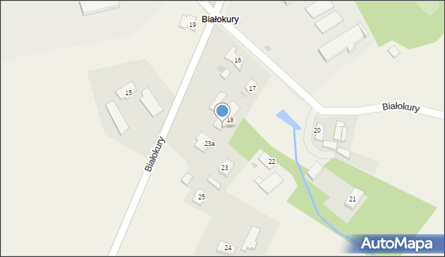 Białokury, Białokury, 18/4, mapa Białokury