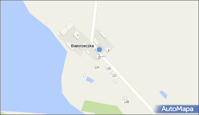 Białorzeczka, Białorzeczka, 12, mapa Białorzeczka