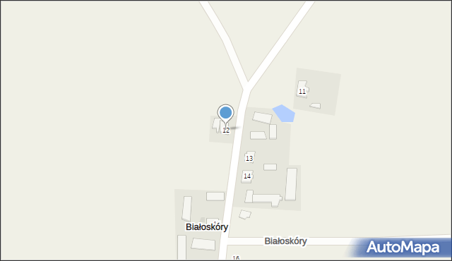 Białoskóry, Białoskóry, 12, mapa Białoskóry