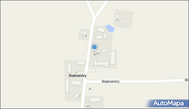 Białoskóry, Białoskóry, 14, mapa Białoskóry