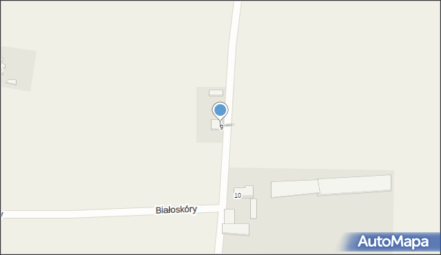 Białoskóry, Białoskóry, 9, mapa Białoskóry