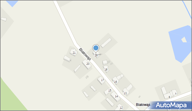 Białowąs, Białowąs, 19, mapa Białowąs