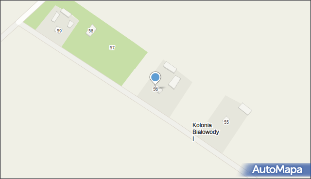 Białowody, Białowody, 56, mapa Białowody