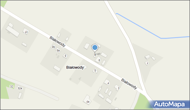 Białowody, Białowody, 8, mapa Białowody