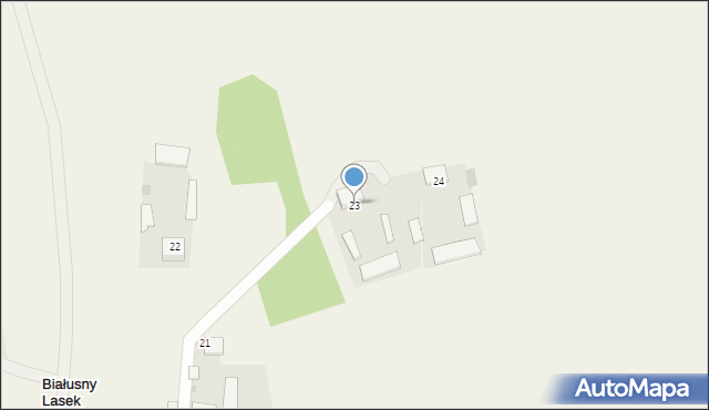 Białusny Lasek, Białusny Lasek, 23, mapa Białusny Lasek