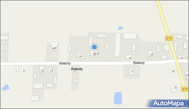 Białuty, Białuty, 15, mapa Białuty