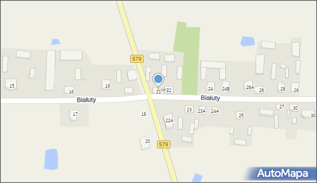 Białuty, Białuty, 21, mapa Białuty