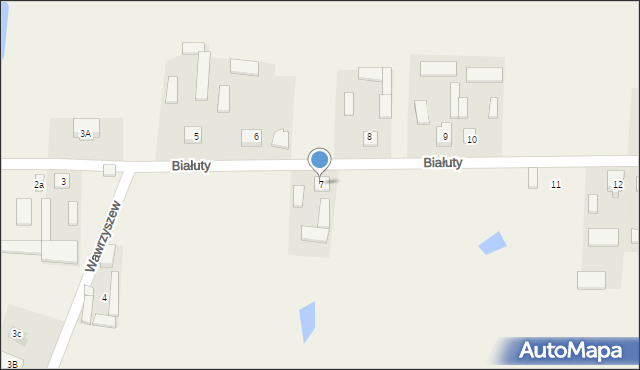 Białuty, Białuty, 7, mapa Białuty