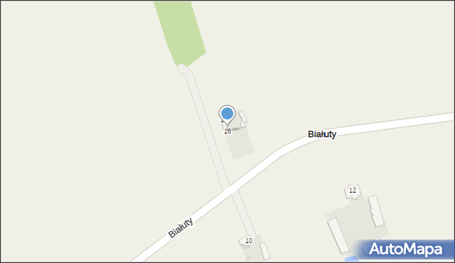 Białuty, Białuty, 16, mapa Białuty