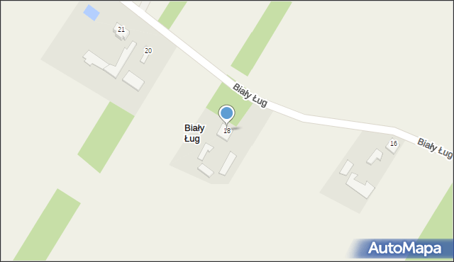 Biały Ług, Biały Ług, 18, mapa Biały Ług