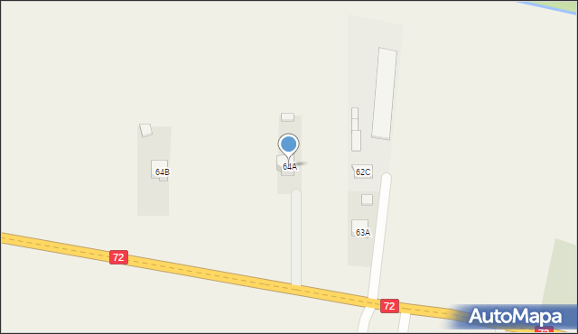 Białynin, Białynin, 64A, mapa Białynin