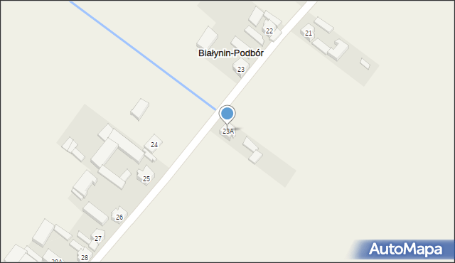 Białynin-Podbór, Białynin-Podbór, 23A, mapa Białynin-Podbór