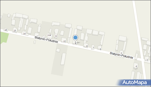 Białynin-Południe, Białynin-Południe, 9, mapa Białynin-Południe