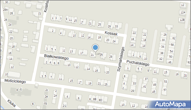 Białystok, Białkowskiego Karola, 23, mapa Białegostoku