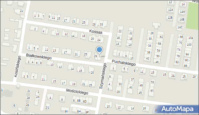 Białystok, Białkowskiego Karola, 31, mapa Białegostoku