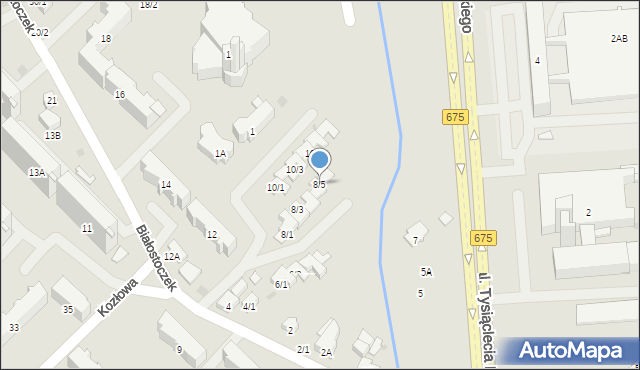 Białystok, Białostoczek, 8/5, mapa Białegostoku