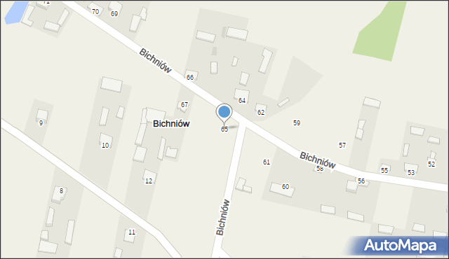 Bichniów, Bichniów, 65, mapa Bichniów