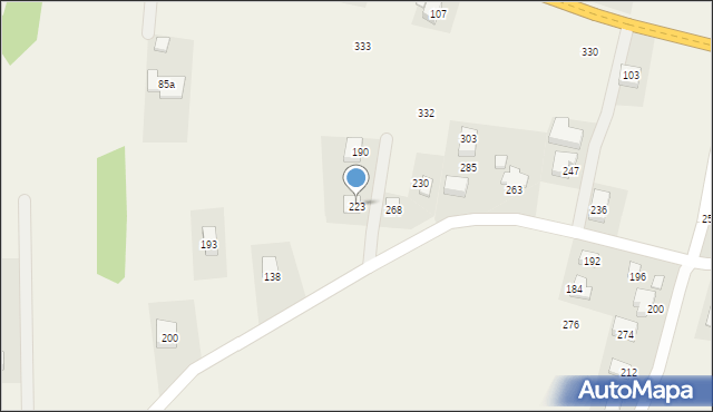 Biczyce Dolne, Biczyce Dolne, 223, mapa Biczyce Dolne