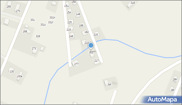 Biczyce Dolne, Biczyce Dolne, 302, mapa Biczyce Dolne