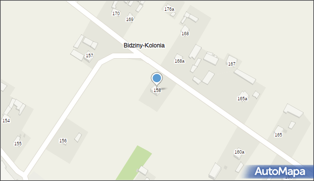 Bidziny, Bidziny, 158, mapa Bidziny