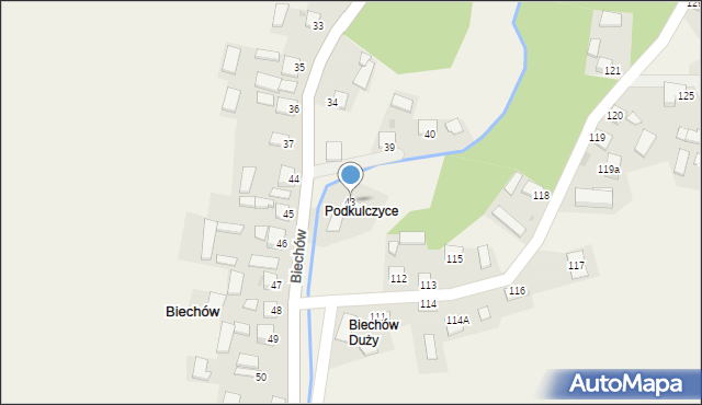 Biechów, Biechów, 43, mapa Biechów