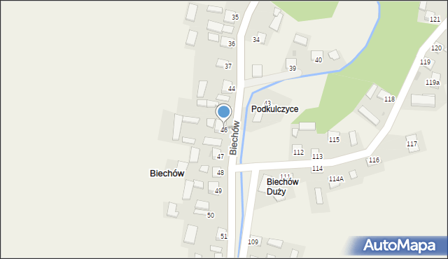 Biechów, Biechów, 46, mapa Biechów