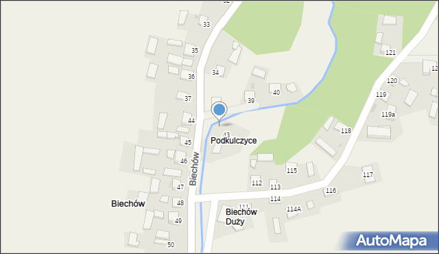 Biechów, Biechów, 63, mapa Biechów