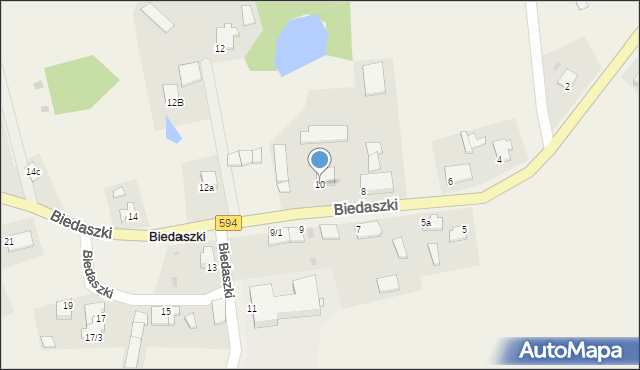 Biedaszki, Biedaszki, 10, mapa Biedaszki